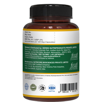 Saw Palmetto Supplement - 120 Veg Capsules | Supports Prostate Health, Hair Growth, and Urinary Function