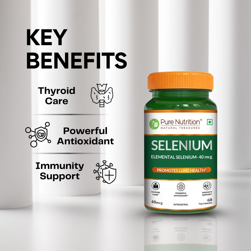 Selenium Supplement – 60 Veg Capsules for Immunity & Wellness