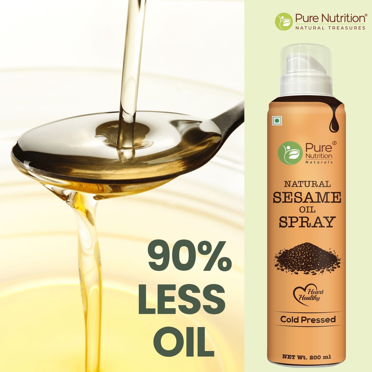 Black Sesame Oil Spray 200ml | 100% Pure, Cold-Pressed | Healthy Cooking, Rich in Nutrients