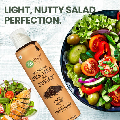 Black Sesame Oil Spray 200ml | 100% Pure, Cold-Pressed | Healthy Cooking, Rich in Nutrients