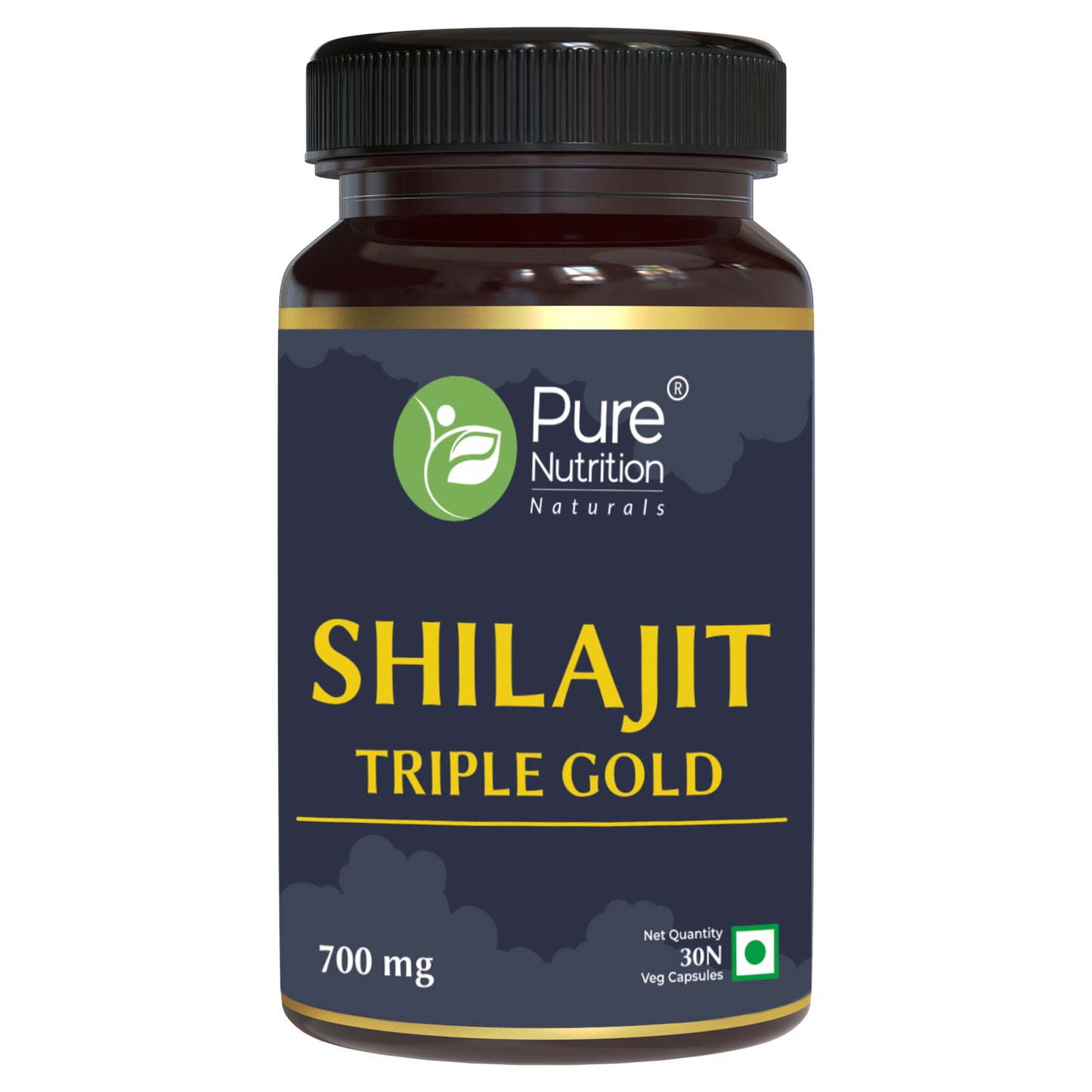 Shilajit Triple Gold with Gokhru (Tribulus), Ashwagandha, Safed Musali & Shatavari - 30 Veg Capsules