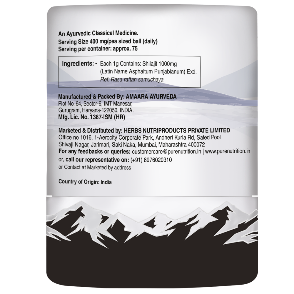 Pure Himalayan Shilajit Resin – 20g Authentic Mineral Extract