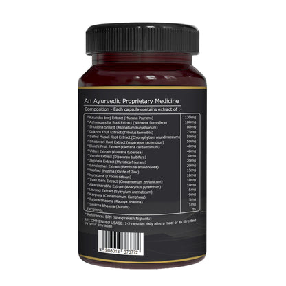 Shilajit Gold with Gokhru, Ashwagandha, Safed Musali, and Shatavari -Capsules | Supports Vitality and Wellness