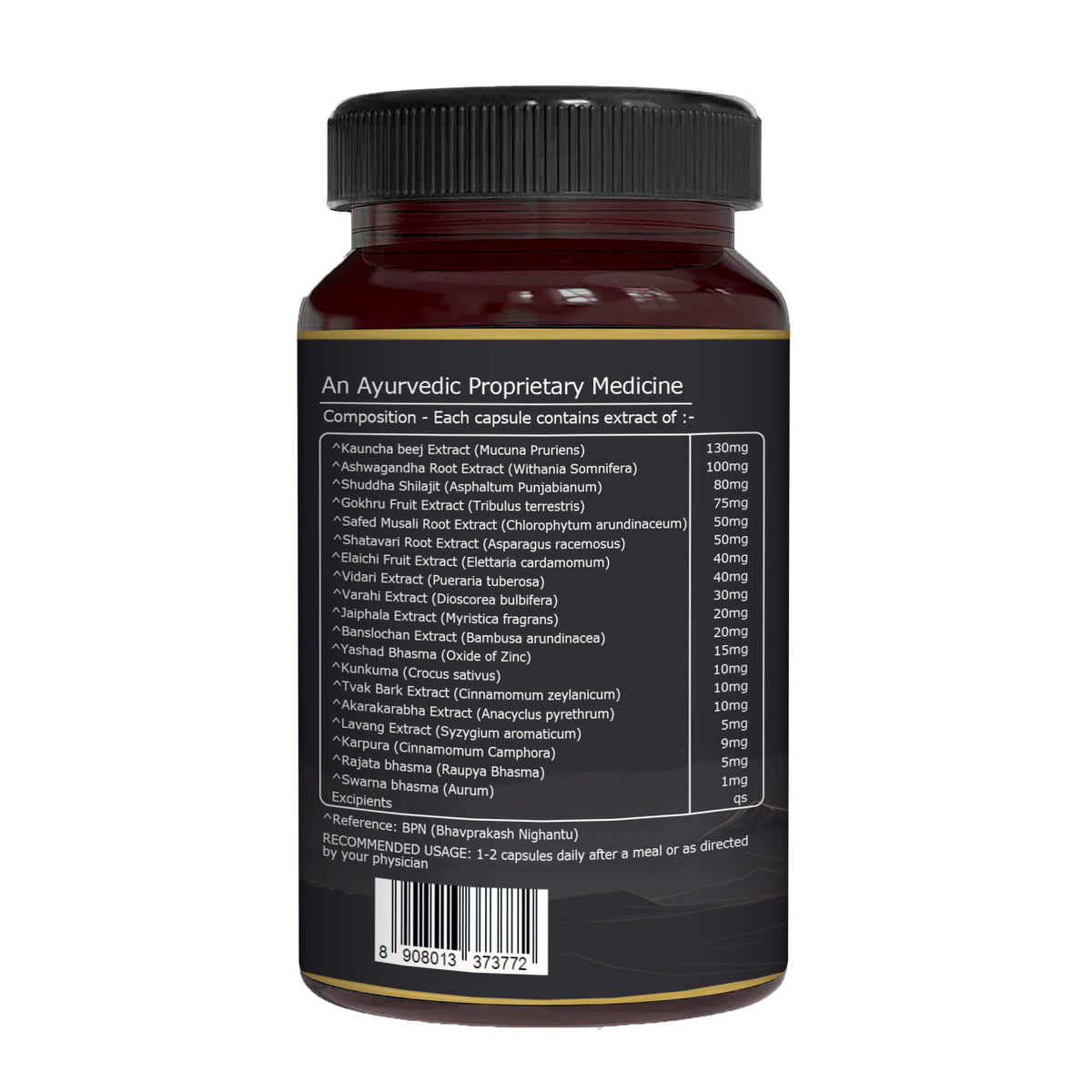Shilajit Gold with Gokhru, Ashwagandha, Safed Musali, and Shatavari -Capsules | Supports Vitality and Wellness |30 Capsules