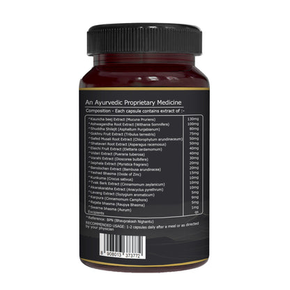 Shilajit Gold with Gokhru, Ashwagandha, Safed Musali, and Shatavari -Capsules | Supports Vitality and Wellness |30 Capsules