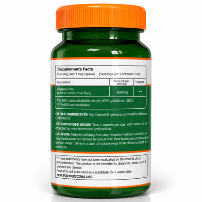 Slippery Elm 400 mg | 60 Vegetarian Capsules