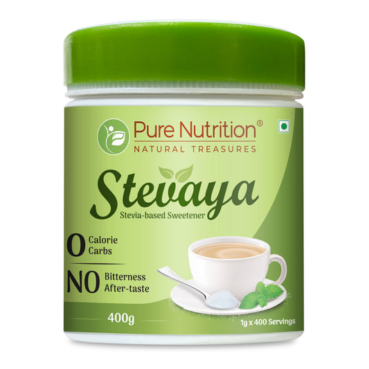 Stevaya  Stevia Based Natural Sweetener - 400 Grams | Zero Calorie Sugar Substitute | Ideal for Beverages and Baking