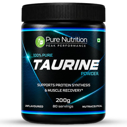 L-Taurine Powder - 200g | Amino Acid Supplement for Muscle Support and Hydration