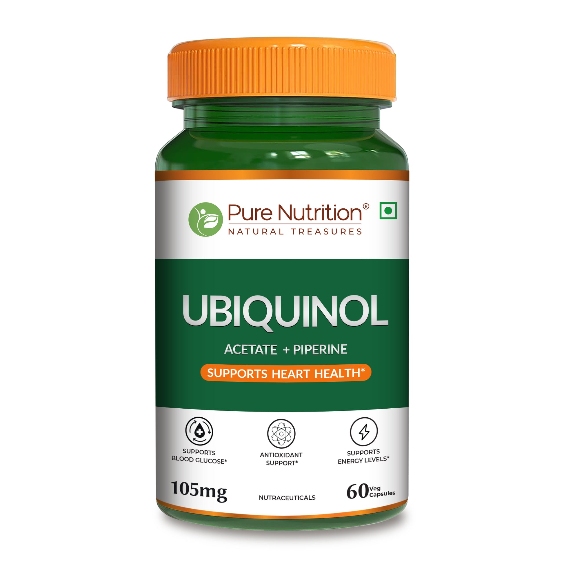 Ubiquinol 105mg with Piperine Veg Capsules