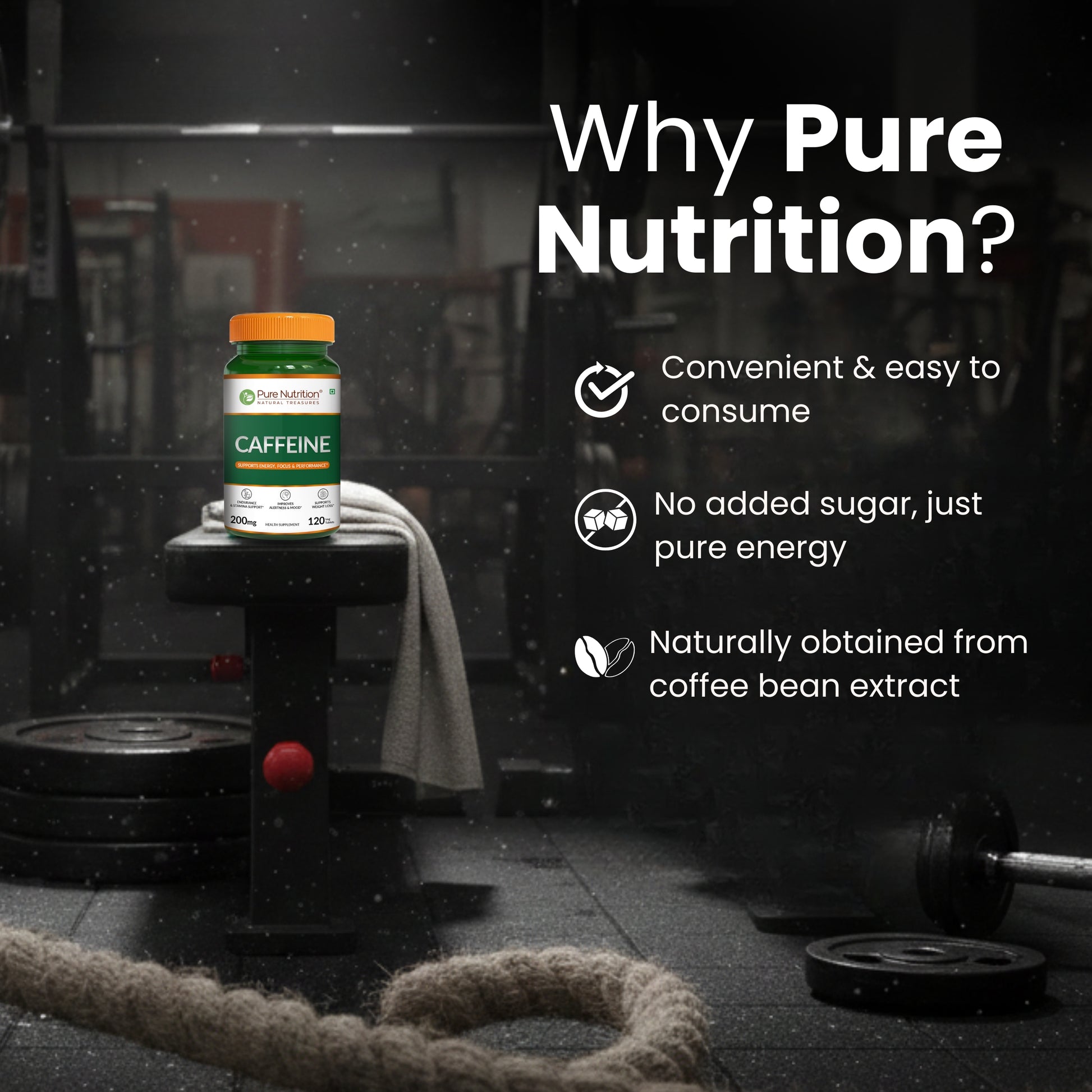Pure Nutrition 100% Pure Caffeine – 200mg