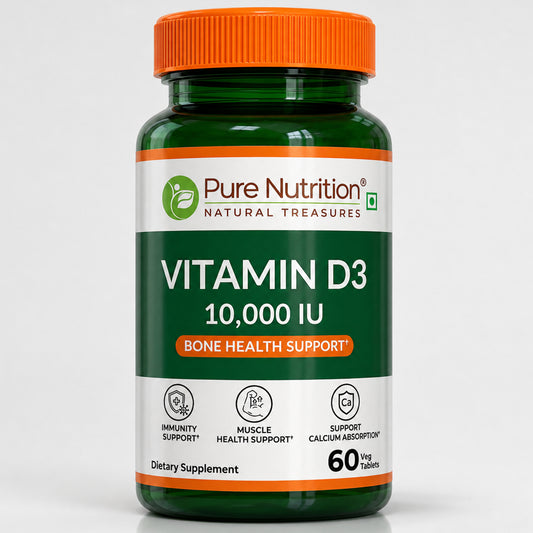 Vitamin D3 10,000 IU | 250 mcg Vitamin D3 | 60 Vegetarian Tablets