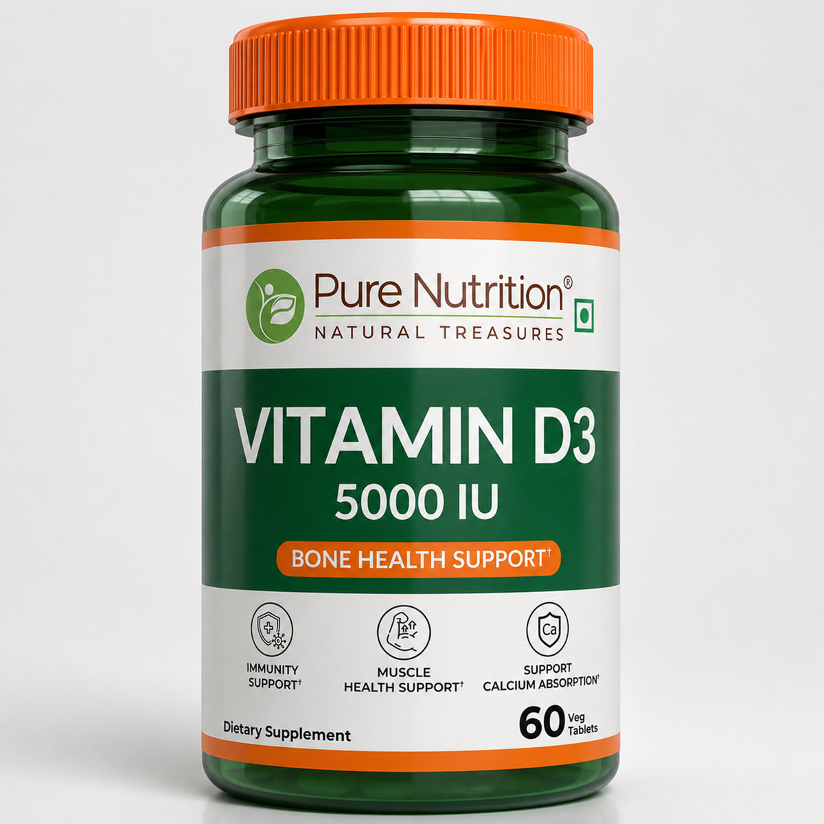 Vitamin D3 5000 IU | 125 mcg Vitamin D3 | 60 Tablets