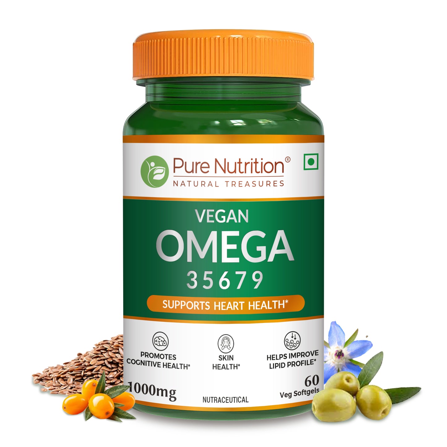 Vegan Omega Softgels – Essential 3-5-6-7-9 Fatty Acids