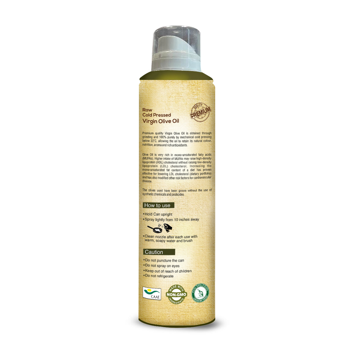 Pure Nutrition Olive Oil Cooking Spray 200ml | 100% Organic, Extra Virgin, Cold Pressed, Natural; Cook Healthy with 10X LESS Oil | Ideal for Dressing, Baking, Air-Frying | Good for Skin, Hair & Massage