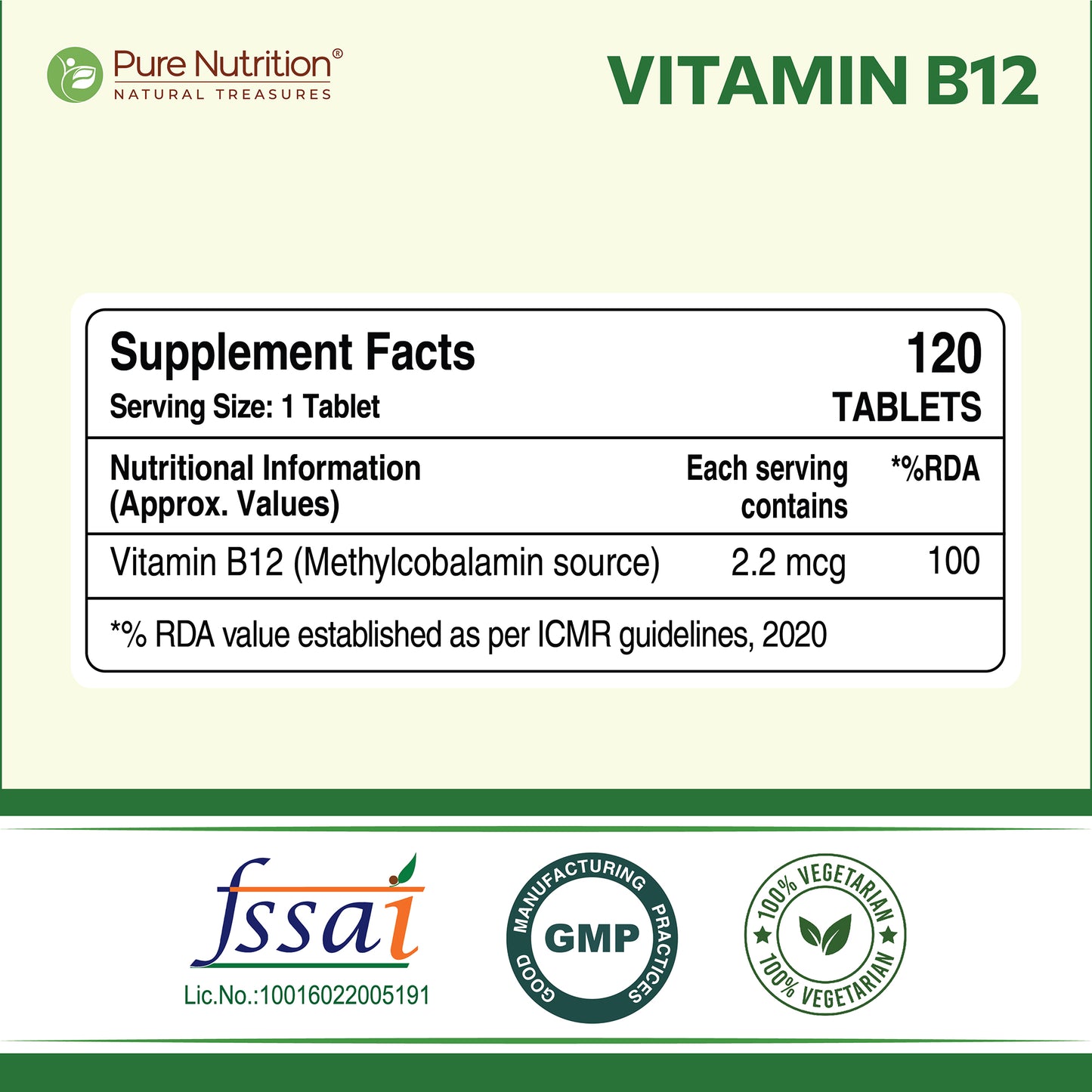 Pure Nutrition Vitamin B12
