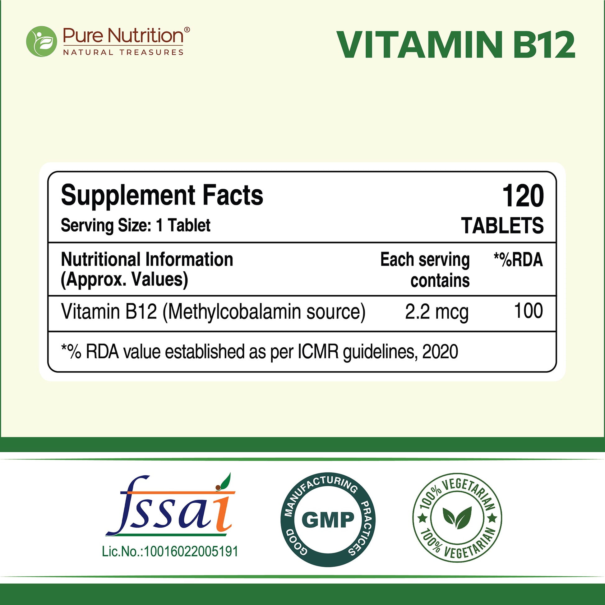 Pure Nutrition Vitamin B12