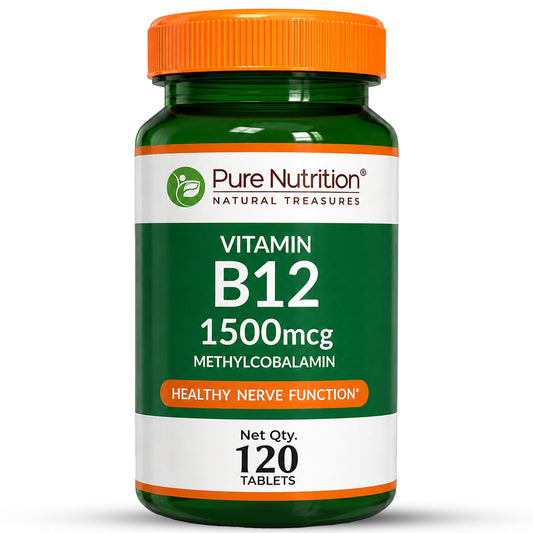 Vitamin B12 Methylcobalamin 1500 mcg  Energy, Nerve & Mood Support | 120 Tablets