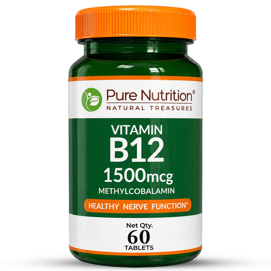 Vitamin B12 Methylcobalamin 1500mcg | Brain, Nerve & Energy Support | 60 Tablets