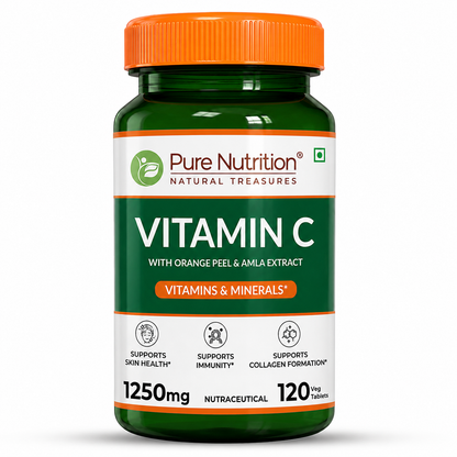 Vitamin C 1250 mg with Orange Peel & Amla Extract | 120 Veg Tablets