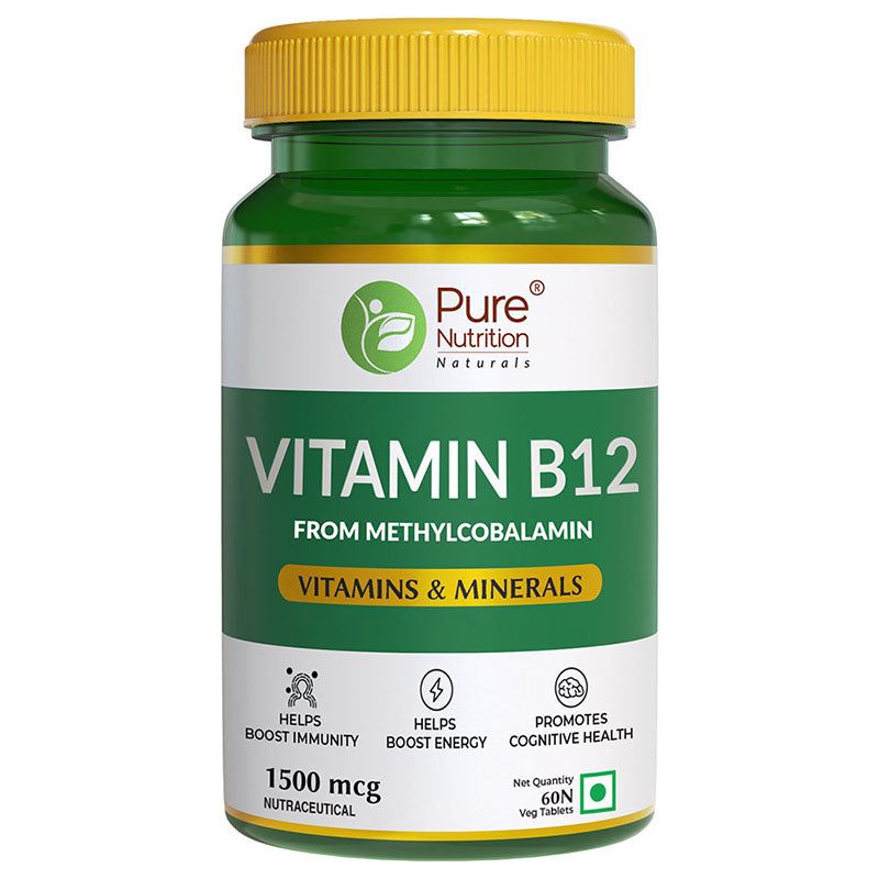 Vitamin B12 from Methylcobalamin for Men & Women - 60 Veg Tablets