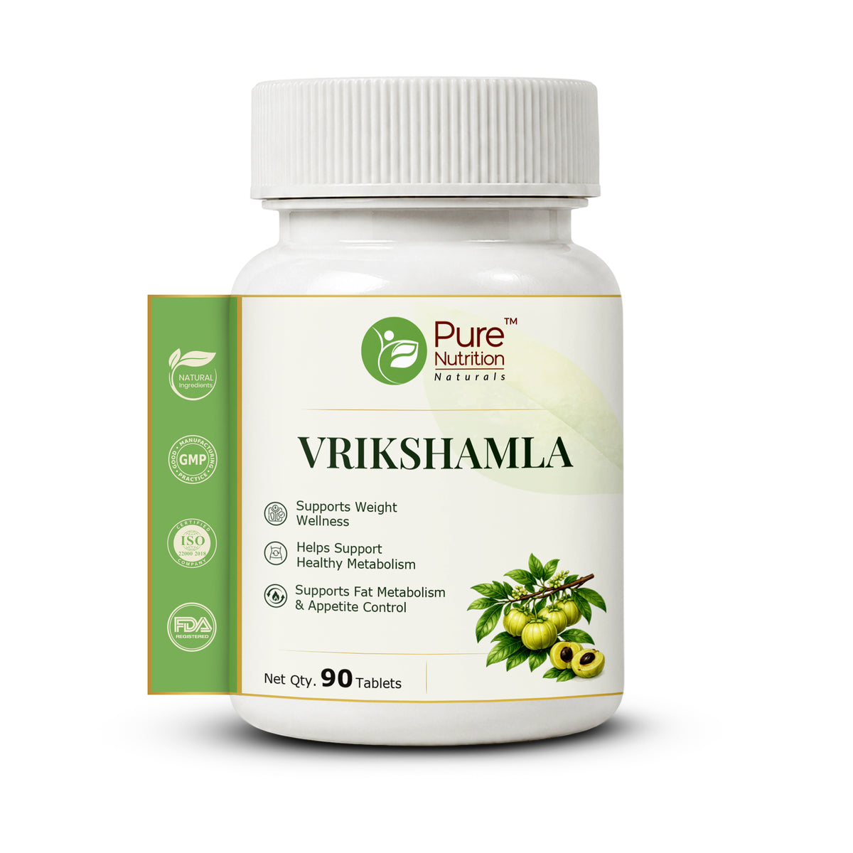 Pure Nutrition Vrikshamla Tablets | Garcinia Cambogia Herbal Support for Weight Wellness & Metabolism | Ayurvedic Supplement 