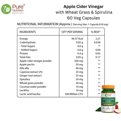 Weight Management & Wellness Combo | Apple Cider Vinegar, L-Arginine, and Garcinia Cambogia | 60x3 Veg Capsules