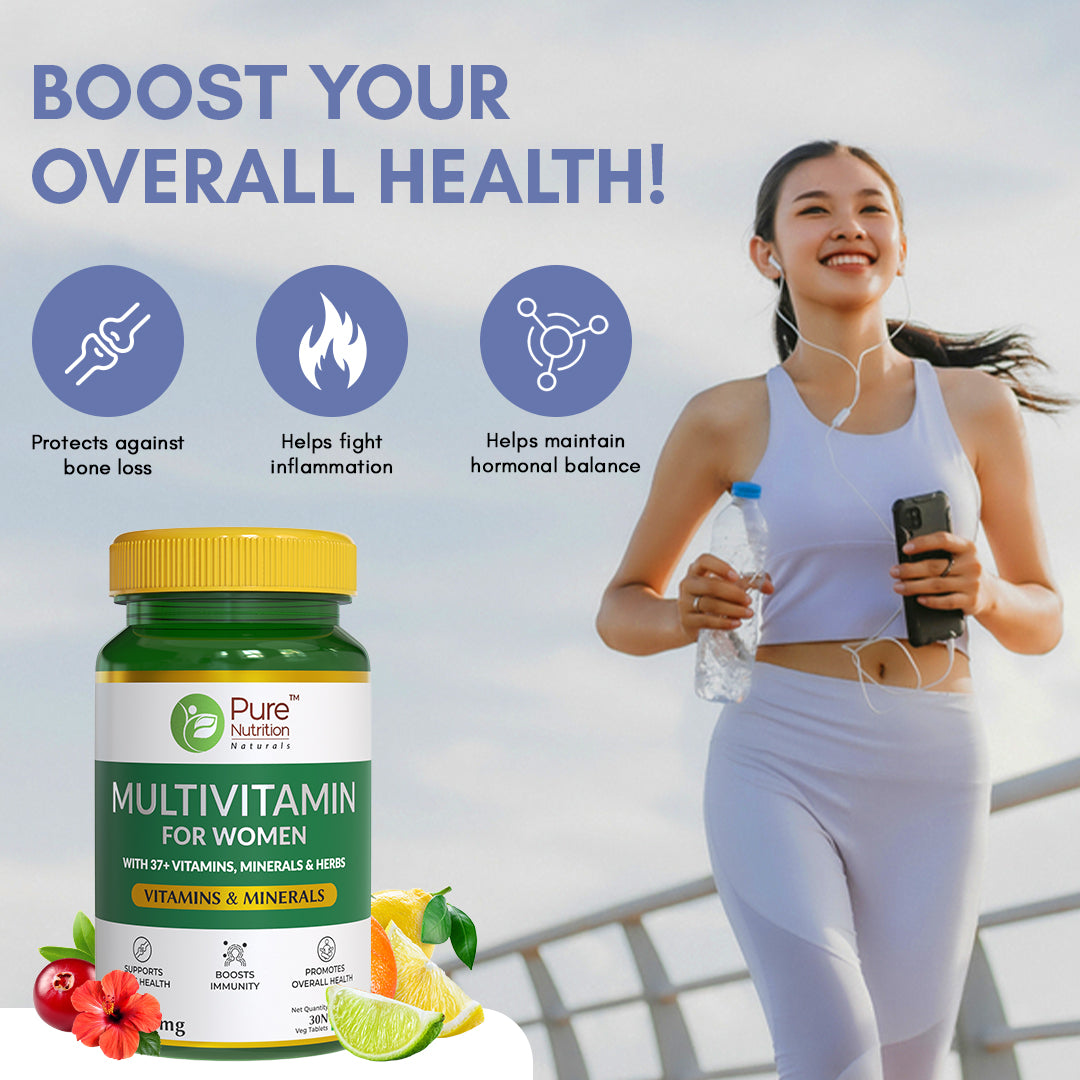 Multivitamin for Women 1500mg | 37+ Vitamins, Multi-minerals & Herbs | Promotes Overall Health  - 30 Veg Tabs