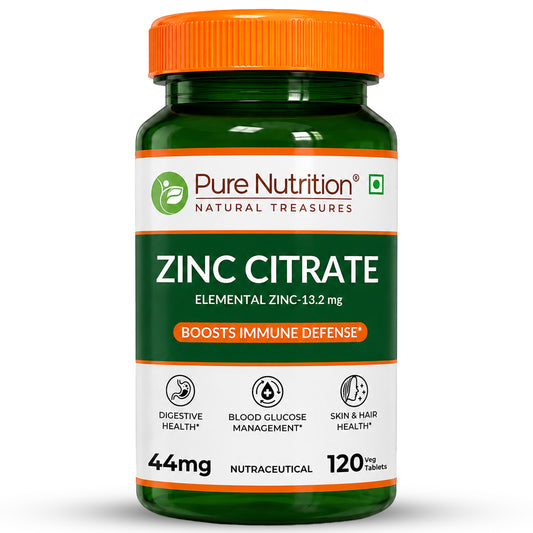 Zinc Citrate High Absorption Immunity Support | 120 Veg Tablets