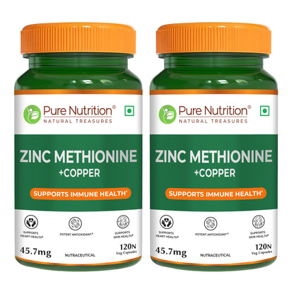 Pure Nutrition Zinc Methionine Veg Capsules – 120 Caps