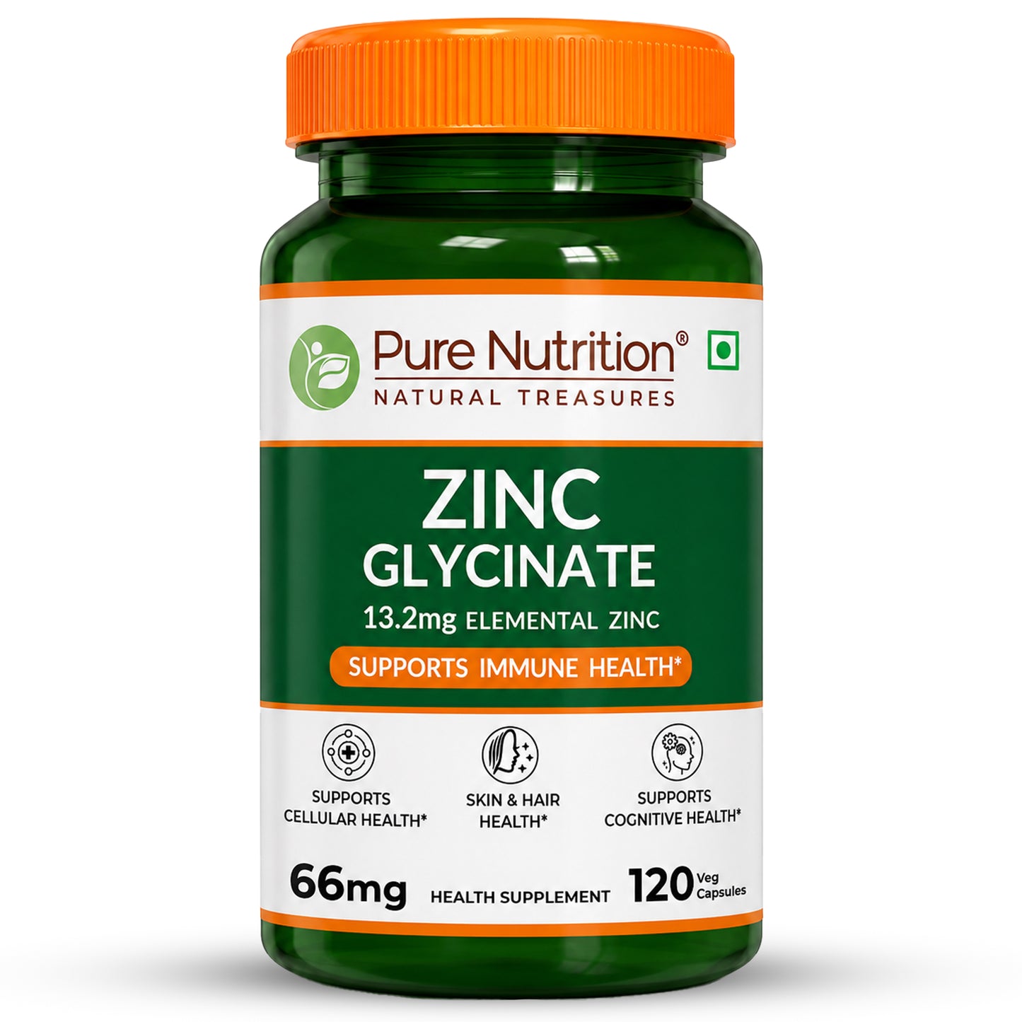 Zinc Glycinate 66mg Elemental Zinc | High Absorption Immunity Support| 120 Tablets