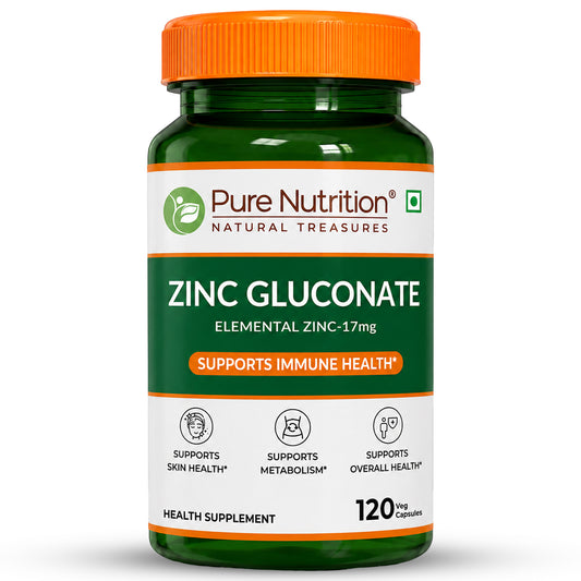Zinc Gluconate 17mg Immunity, Metabolism & Skin Support