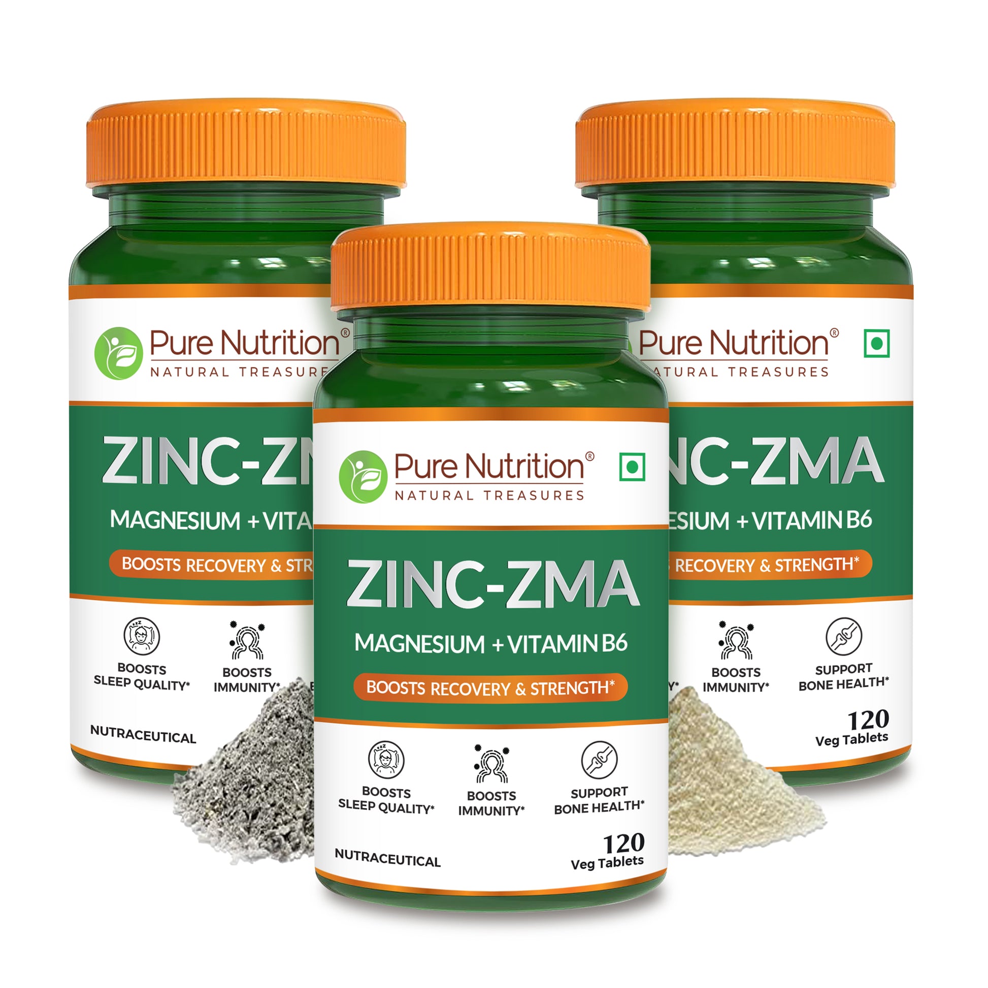 Zinc ZMA - 120 Veg Tablets | 800mg with Zinc, Magnesium Aspartate & Vitamin B6