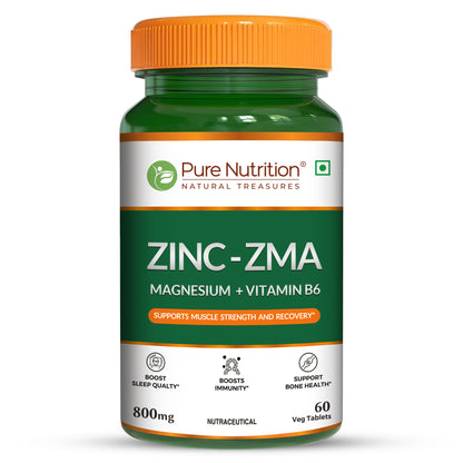 Pure Nutrition ZMA  Zinc, Magnesium & Vitamin B6 Tablets