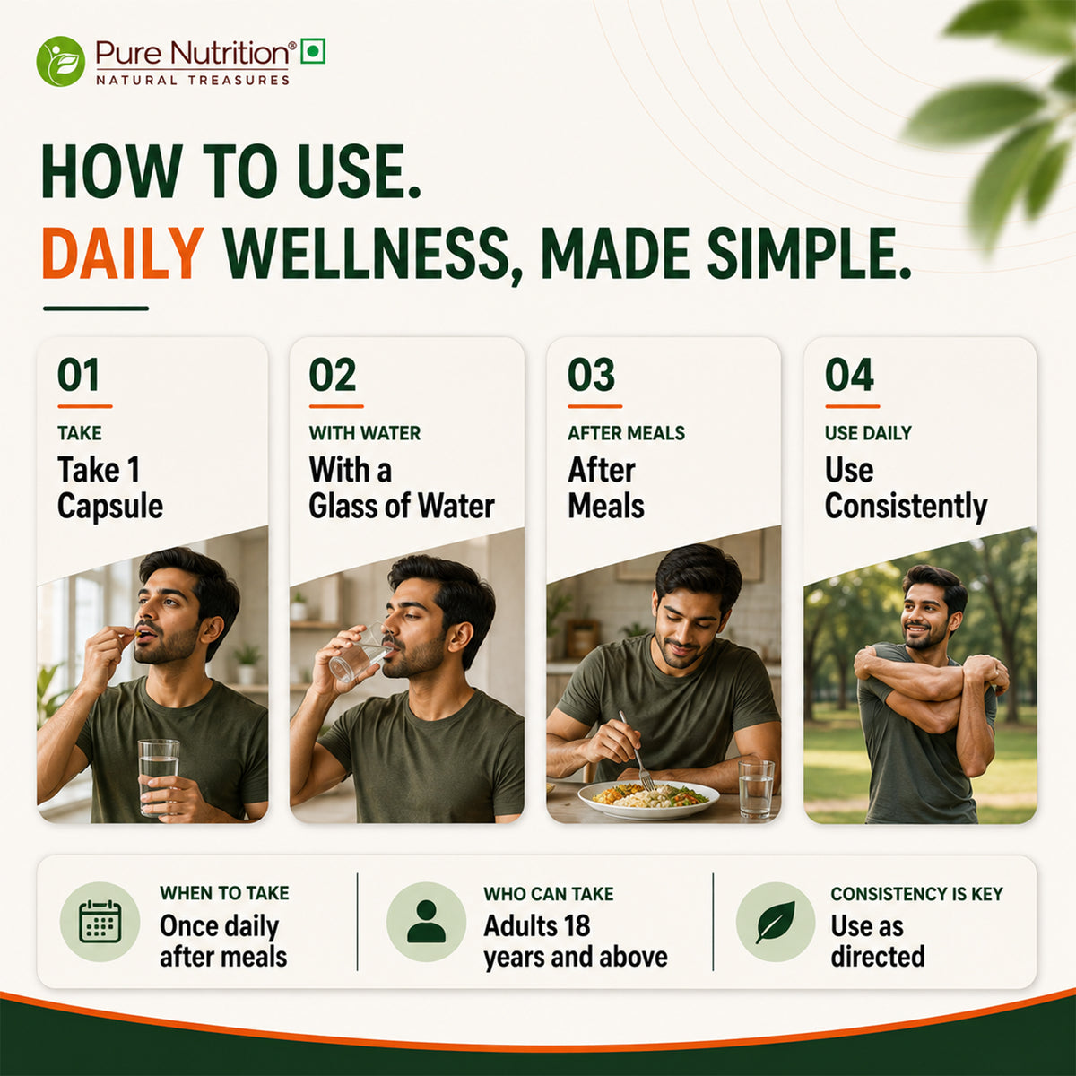 How to use Pure Nutrition Acetyl L-Carnitine 500mg daily supplement