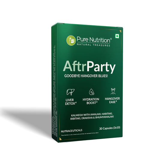 AftrParty Capsules | Herbal Wellness Formula with Kalmegh, Bhumyamalaki, Amalaki, Haritaki & Bibhitaki