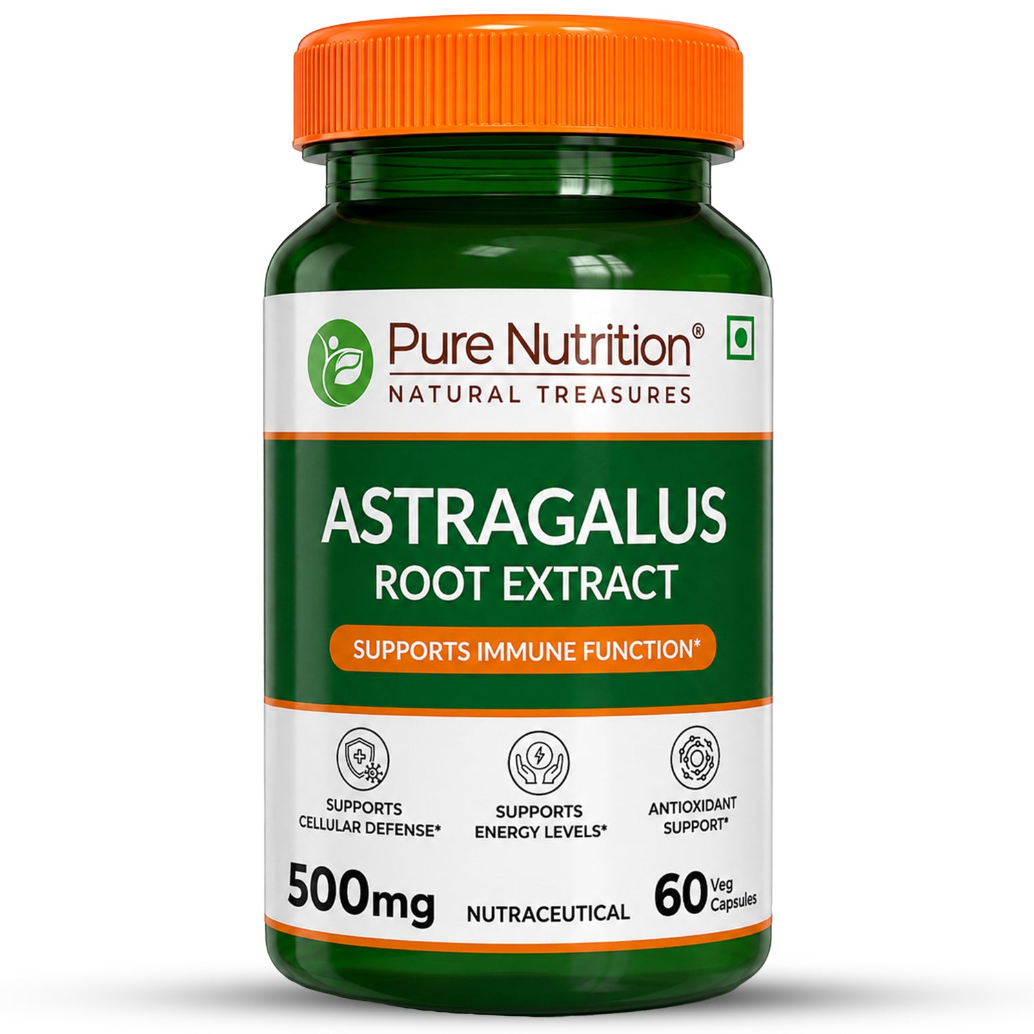Astragalus Root Extract 500mg | 60 Veg Capsules | Astragalus membranaceus