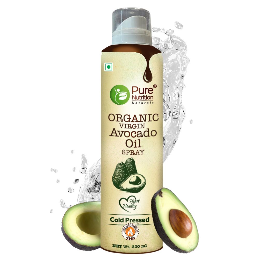 Avocado Oil Cooking Spray - 200ml | 100% Organic, Extra Virgin, Cold Pressed & Natural | 10X Less Oil for Healthy Cooking | Ideal for Salad Dressing, Sautéing, Baking, Frying | Good for Skin