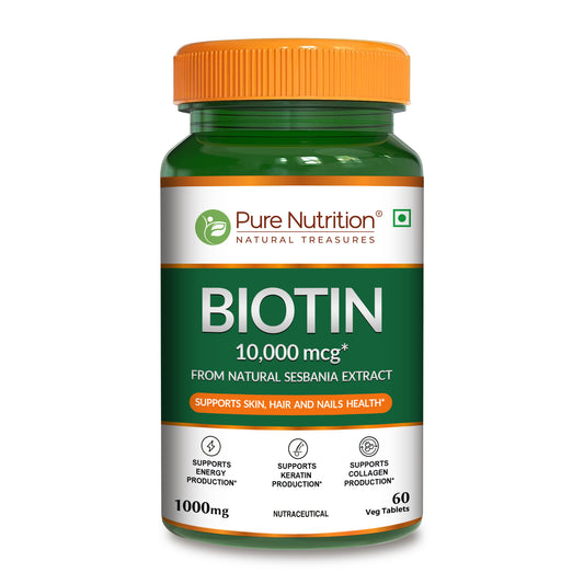 Biotin 10000 mcg | With Natural Sesbania Extract