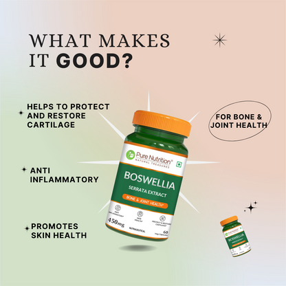 Boswellia Serrata Extract – 450mg | Bone & Joint Health | 60 Veg Capsules