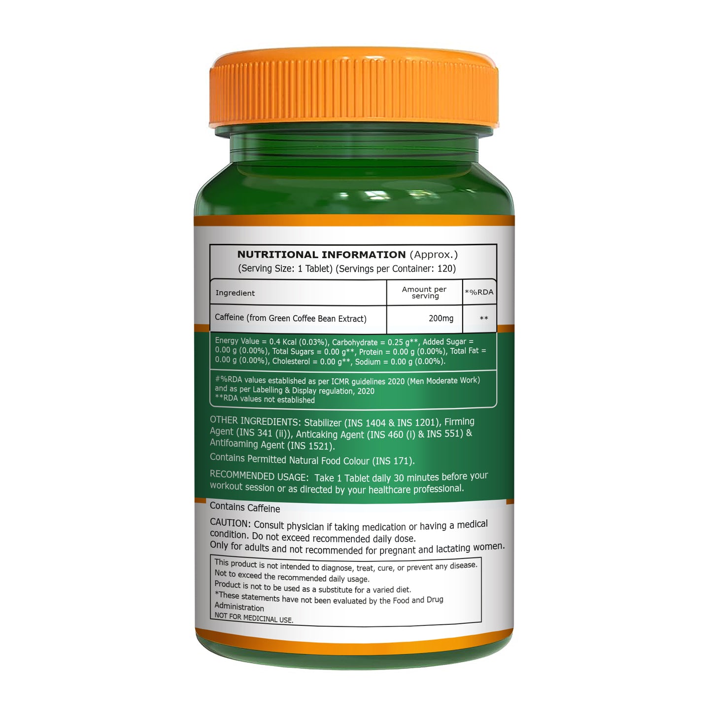 Pure Nutrition 100% Pure Caffeine – 200mg