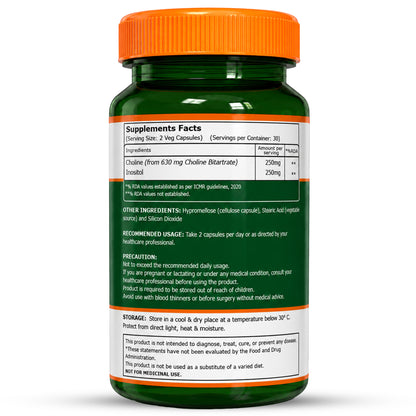 Choline & Inositol 500mg | 60 Veg Capsules