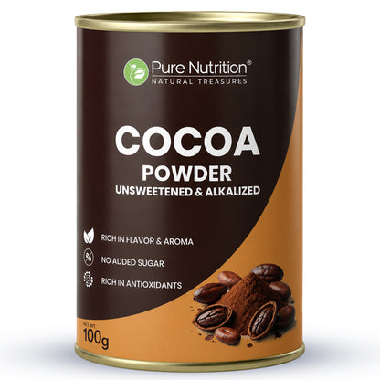 Cocoa Powder 100g | Unsweetened & Alkalized | No Added Sugar | Rich Cocoa Flavor