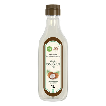 Virgin Coconut Oil 1000ml | Cold Pressed, 100% Pure & Unrefined | Good for Hair, Skin & Cooking