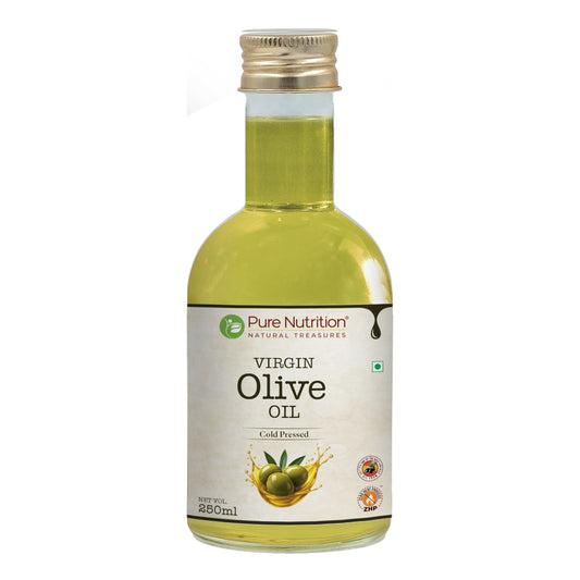 Bottle of cold-pressed virgin olive oil made from premium olives for healthy cooking, salads, and everyday nutrition.