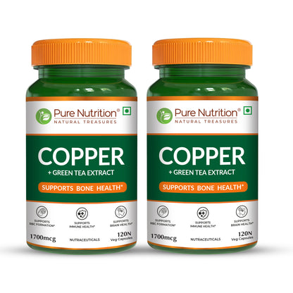 Copper Gluconate Capsules 120 Count  Immunity, Iron & Antioxidant Support