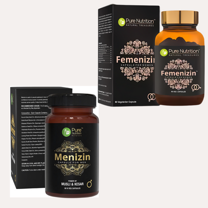 Couples Sexual Wellness Combo - 60x2 Capsules | Menizin and Femenizin for Vitality and Overall Wellness