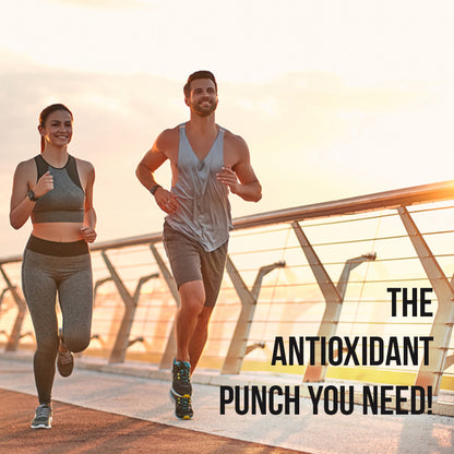 Lifestyle image highlighting the antioxidant benefits of Pure Nutrition Cranberry & Amla Extract for daily wellness and vitality.
