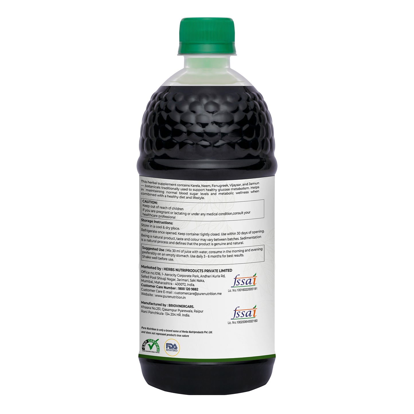 Pure Nutrition Diab Free Diabetic Care Juice