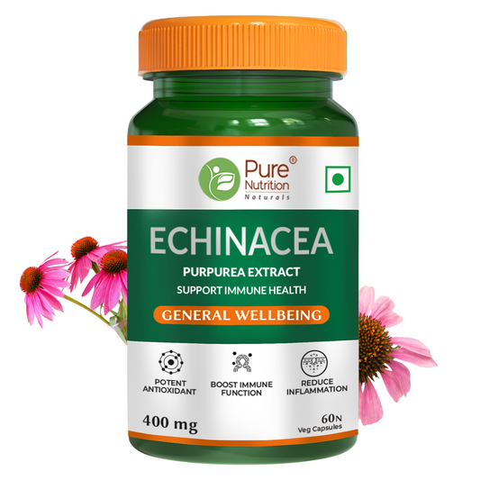 Pure Nutrition Echinacea Capsules - 60 Capsules | Antioxidant, Immune Booster, and Anti-Inflammatory Support