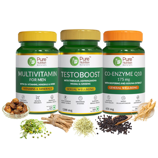 Energy & Vitality Combo: Testoboost, CoQ10 & Multivitamin| 60x3 Tablet